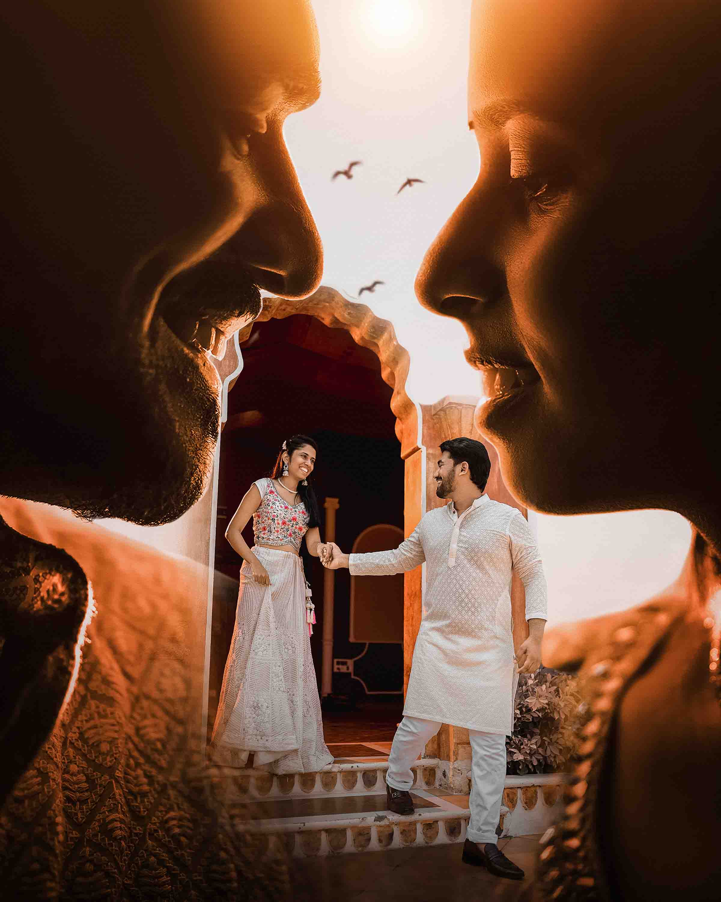 Creative portrait of couple