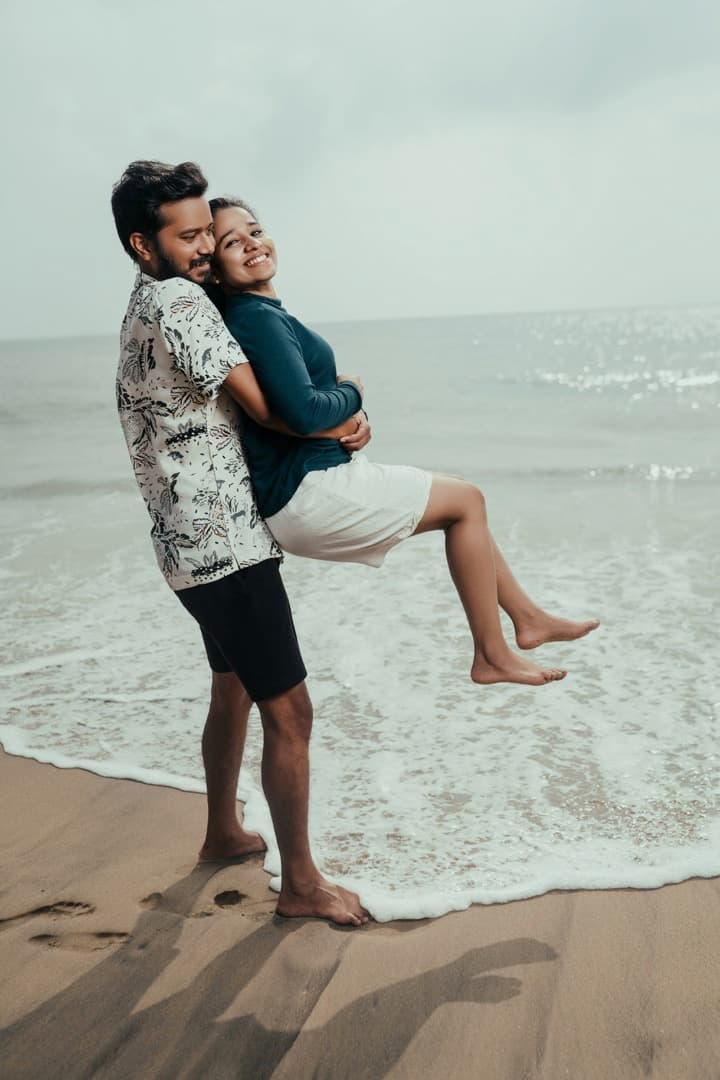 Candid pre-wedding portrait