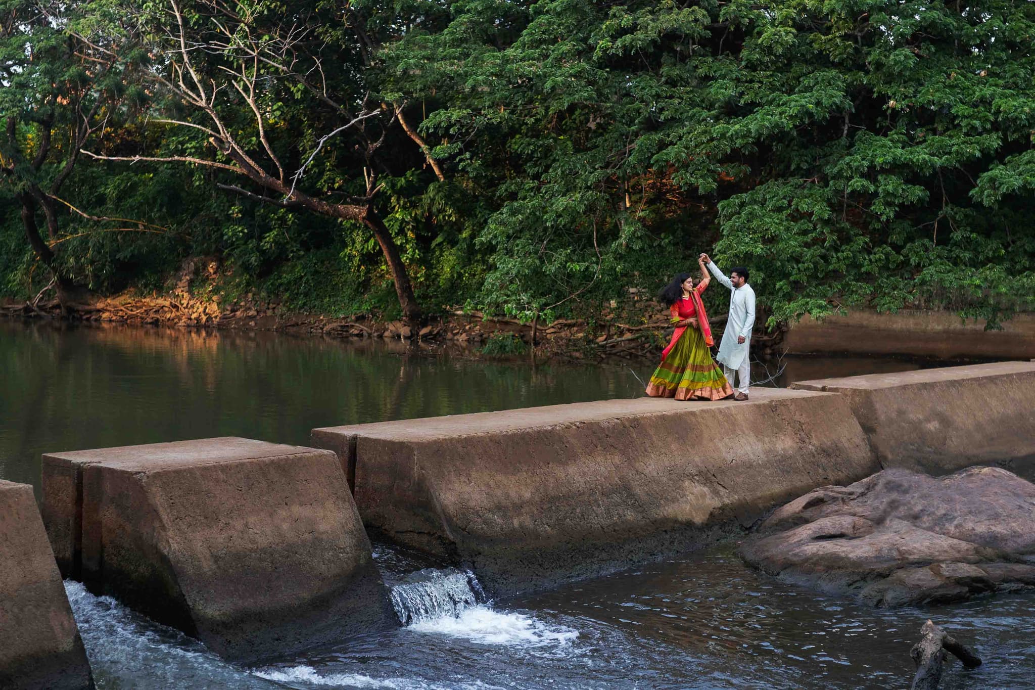 Couple in traditional attire